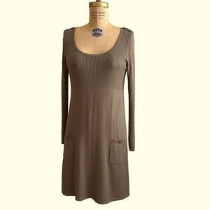 Vintage Green Wallis Scoop neck Knitted Midi Dress